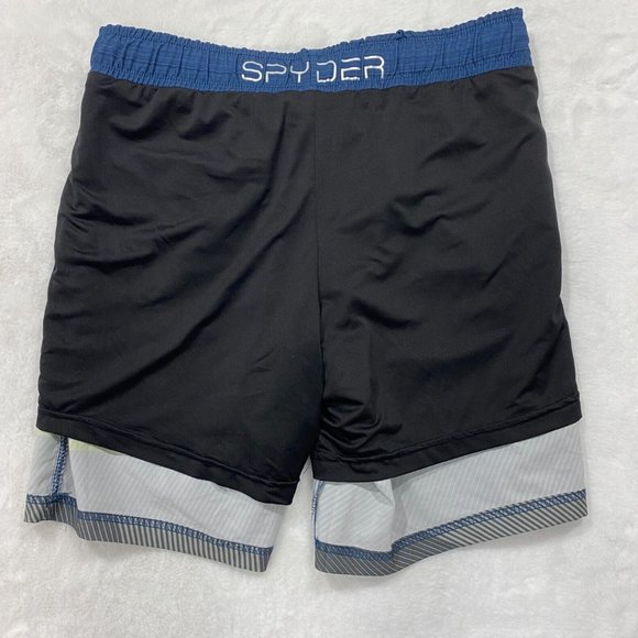 SPYDER Blue Green Swim Shorts Mens Size XL Quick Dry UPF 30+ Boxer Line… - Picture 7 of 10